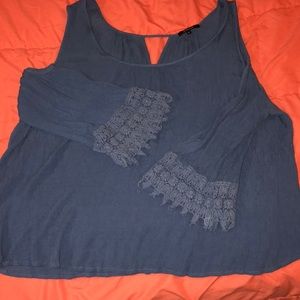 Plus size cold shoulder top